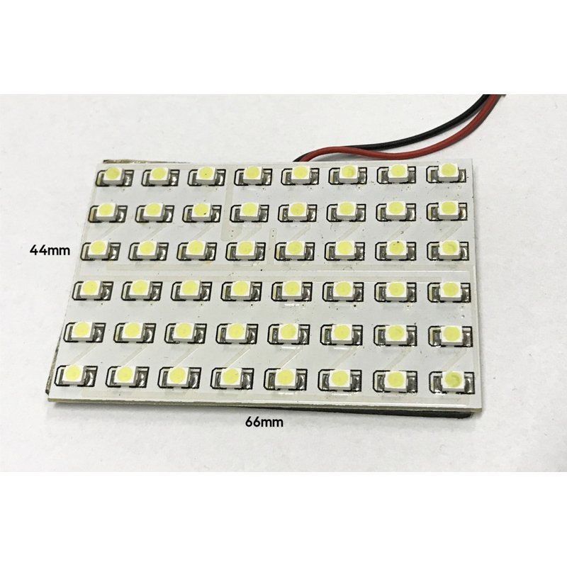 Pannello Plafoniera Lampada Led 12V Con 48 Smd 3528 Colore Giallo Yellow Per Luci Abitacolo Cassone Furgone Camper