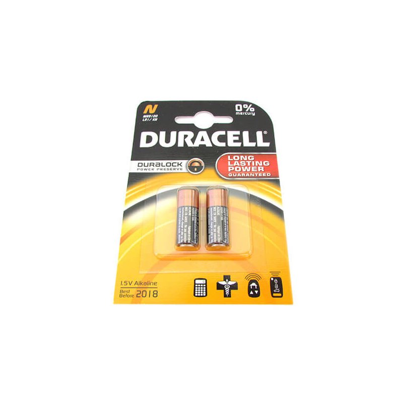 Pila Batteria Duracell Alkaline MN9100 LRI/KN 1,5V Duralock Confezione Da 2 Pile