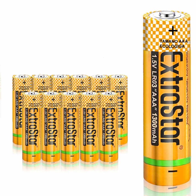 Pila Batteria LR03 AAA Mini Stilo 1,5V 1300mAh MN2400 Alcalina Confezione da 12 Pezzi