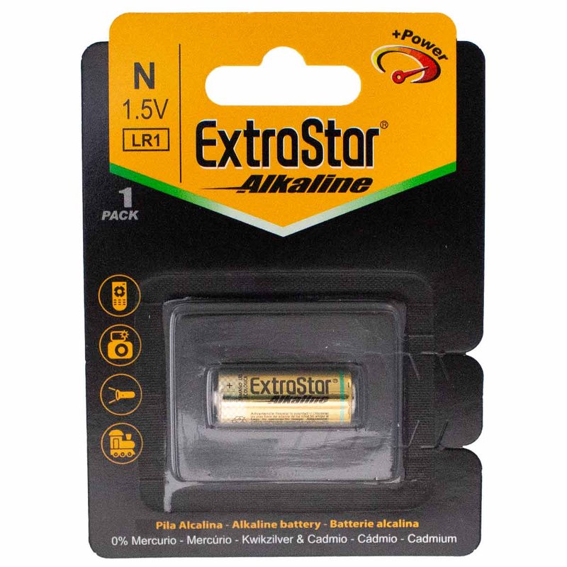 [DU160204] Pila Batteria LR1 1,5V N E90 Super Alcalina Confezione da 1 Pezzo