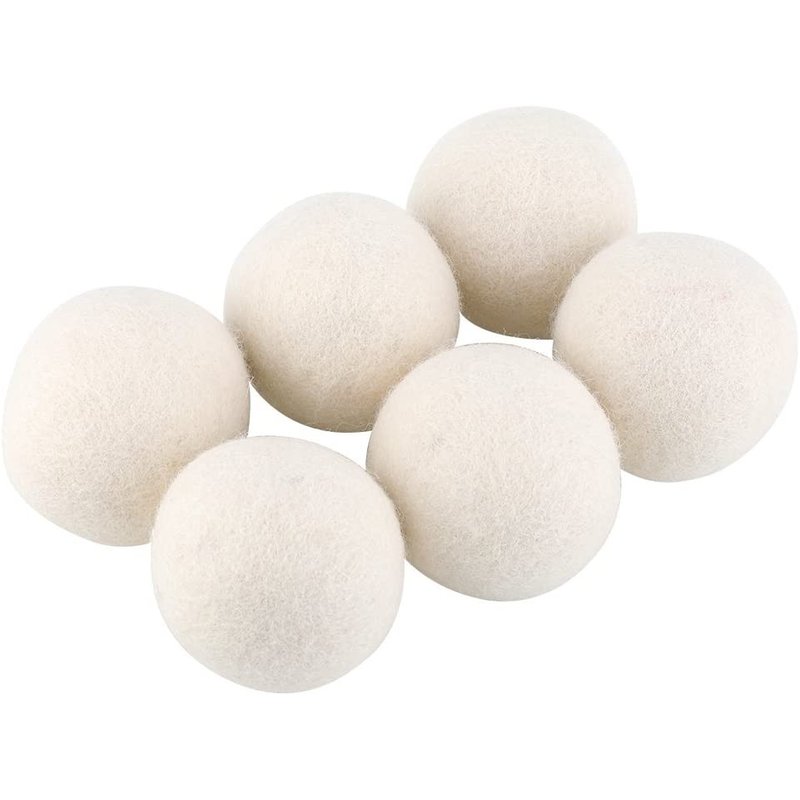 6 palline per asciugatrice in lana, ammorbidente naturale, diametro 5 cm