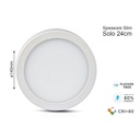 Plafoniera Pannello Led Slim Montaggio a Plafone Rotondo 140X24mm 12W 6000K SKU-4912