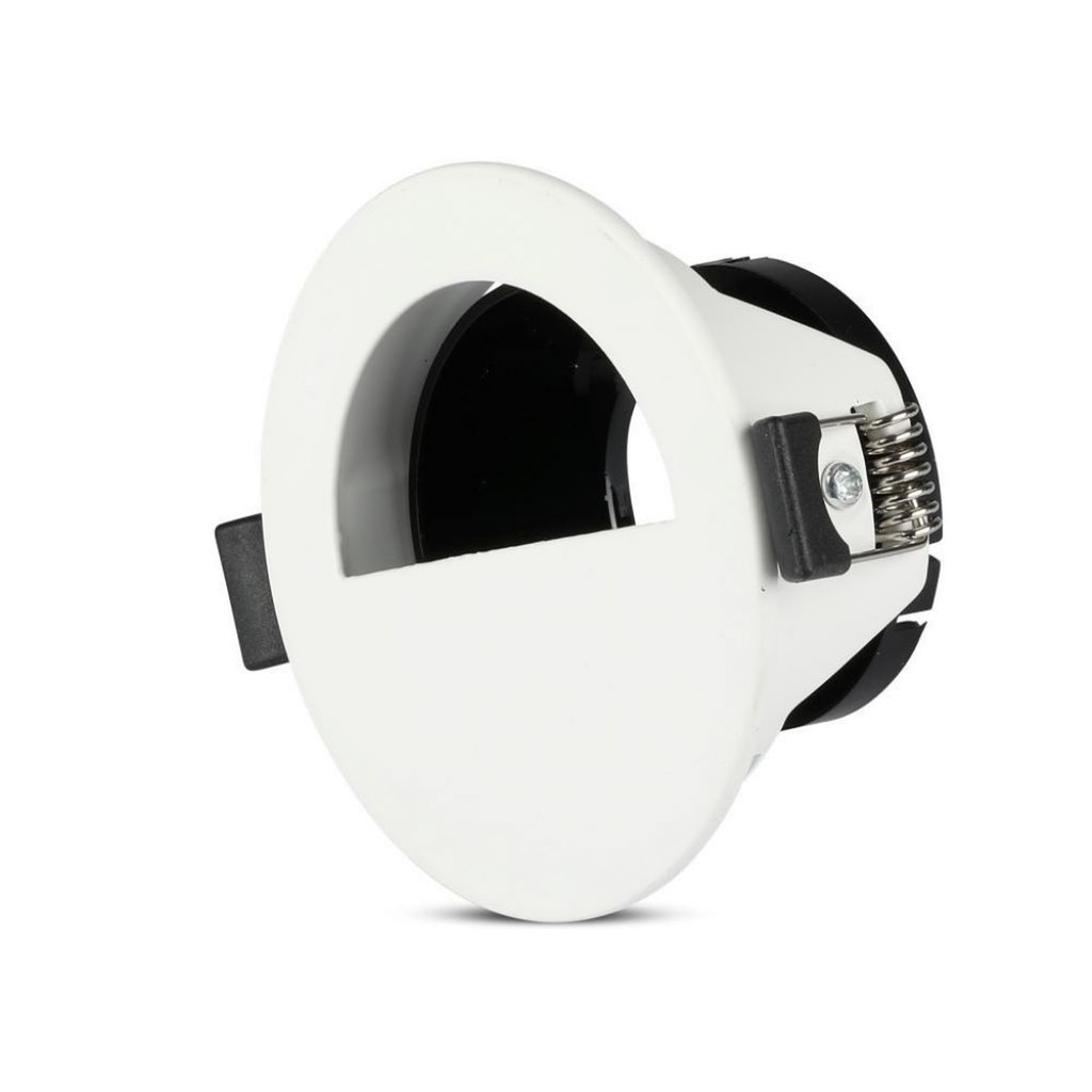 Portafaretto LED da Incasso GU10 Mezza Luna Orientabile, Ø83 Foro 75 mm Alluminio