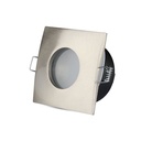 Porta Faretto Led GU10 MR16 Incasso Quadrato Colore Nichel Satinato Impermeabile IP54 SKU-3616