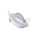 Porta Faretto Led GU10 MR16 Orientabile Rotondo Con Molla Foro 75mm D84X36mm