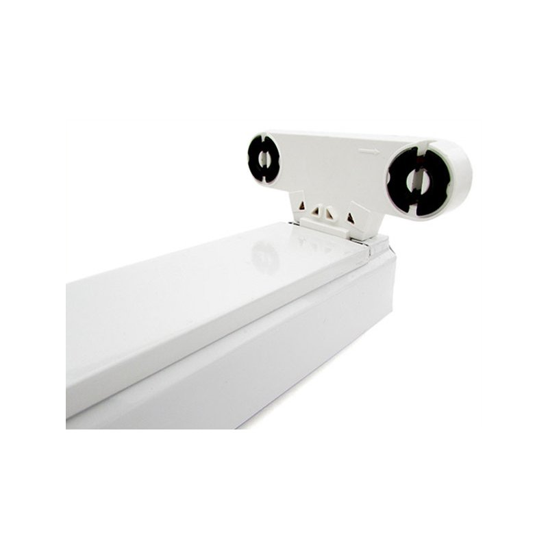 [TL7120] Porta Lampada Plafoniera Per Doppio 2 Tubi Led T8 da 120cm Interno Non Impermeabile IP20