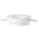 Portafaretto Lampada Led GU10 Da Incasso A Scomparsa Corpo Rotondo In Gesso Bianco Verniciabile Diametro 100mm SKU-3652