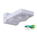 Sensore di Movimento a Infrarossi e Crepuscolare Montaggio a Parete Muro Carcassa Bianca IP65 Esterno Braccio Orientabile SKU-1500