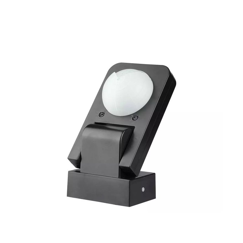 [CL1939] Sensore di Movimento a Infrarossi e Crepuscolare Montaggio a Parete Muro Carcassa Nera IP65 Esterno Braccio Orientabile SKU-15011