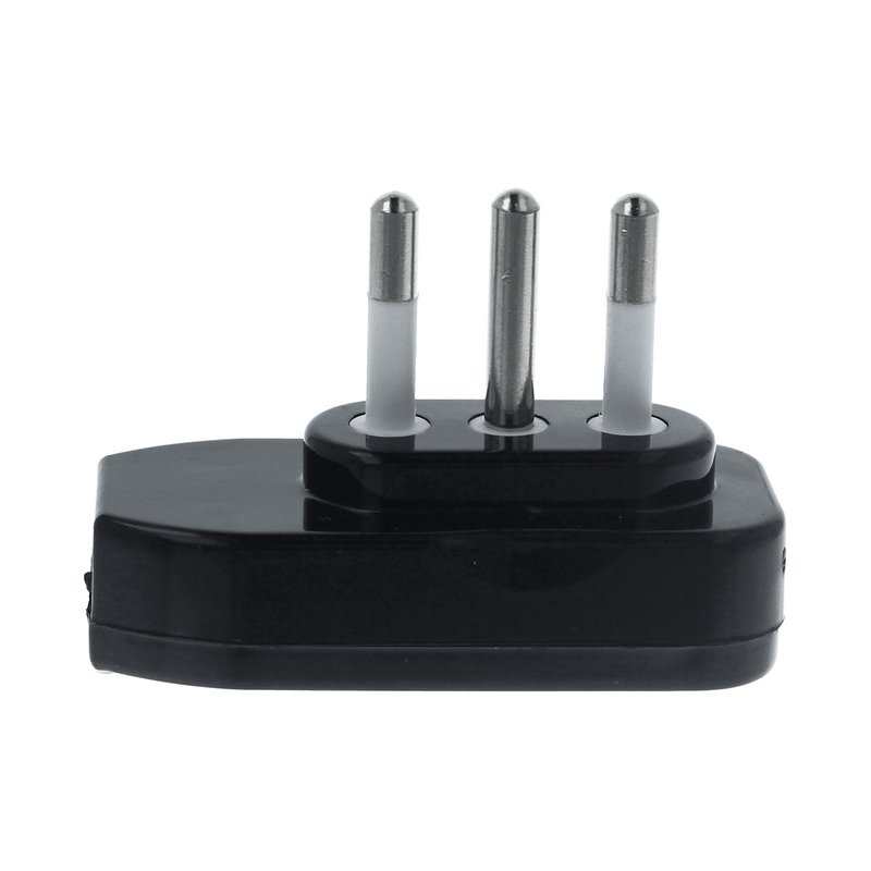 Spina Elettrica Volante Piatta Salvaspazio Laterale 2P+T 10A 250V Nero XSL1028AN
