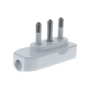 Spina Elettrica Volante Piatta Salvaspazio Laterale 2P+T 16A 250V Bianco XSL1027A