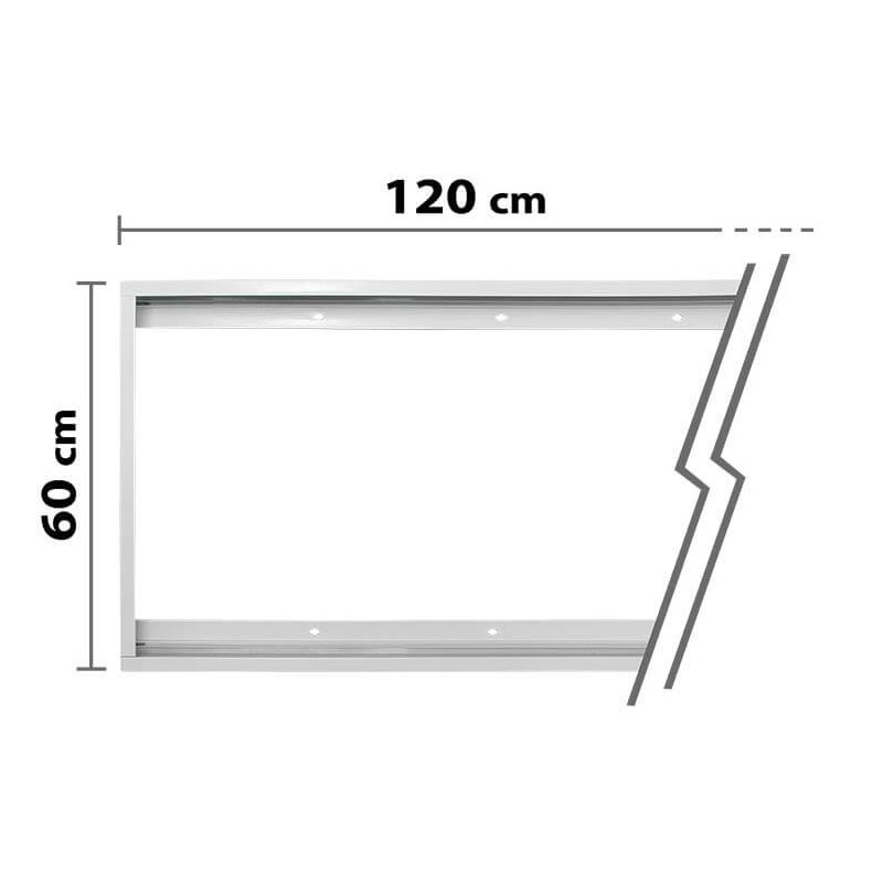 Struttura Telaio Supporto Cornice Per Montaggio Pannello Led 120X60cm