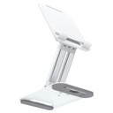 Supporto tablet universale girevole 360° bianco, stand in alluminio fino a 12,9''