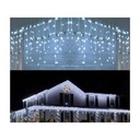 Tenda Luminosa Da Esterno Professionali 200 Luci 2M X 2M Colore Bianco Freddo Effetto Cascata 10 Tende IP65 Prolungabile