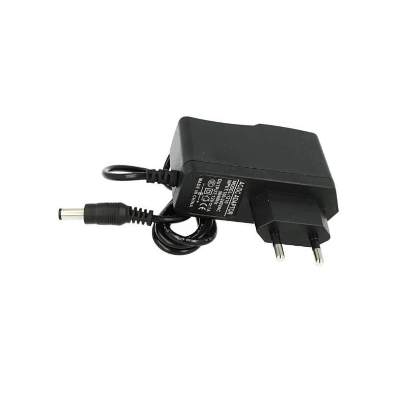 [CV7003] Trasformatore Alimentatore CV Con Spina da Presa Casa AC220V a DC 12V 1A 12W Colore Nero