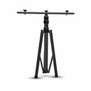 Tripiedi Treppiede Tripod Portafari Multiuso Per 2 Fari Proiettori Uso Cantiere Officina Colore Nera Max 160cm SKU-9546