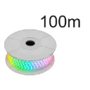 Bobina Striscia 100M Striscia Led 220V RGB IP65 Passo 12mm 12W/M Tagliabile 100cm Doppia Fila 120 smd 5050/m