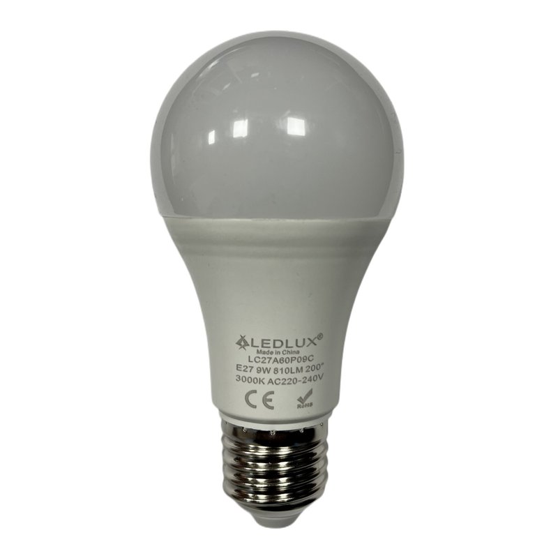 Lampada A Led E27 Con Sensore Crepuscolare 9W 810 Lumen A60 Day Night Sensor, Disponibili 3000K 4000K 6000K