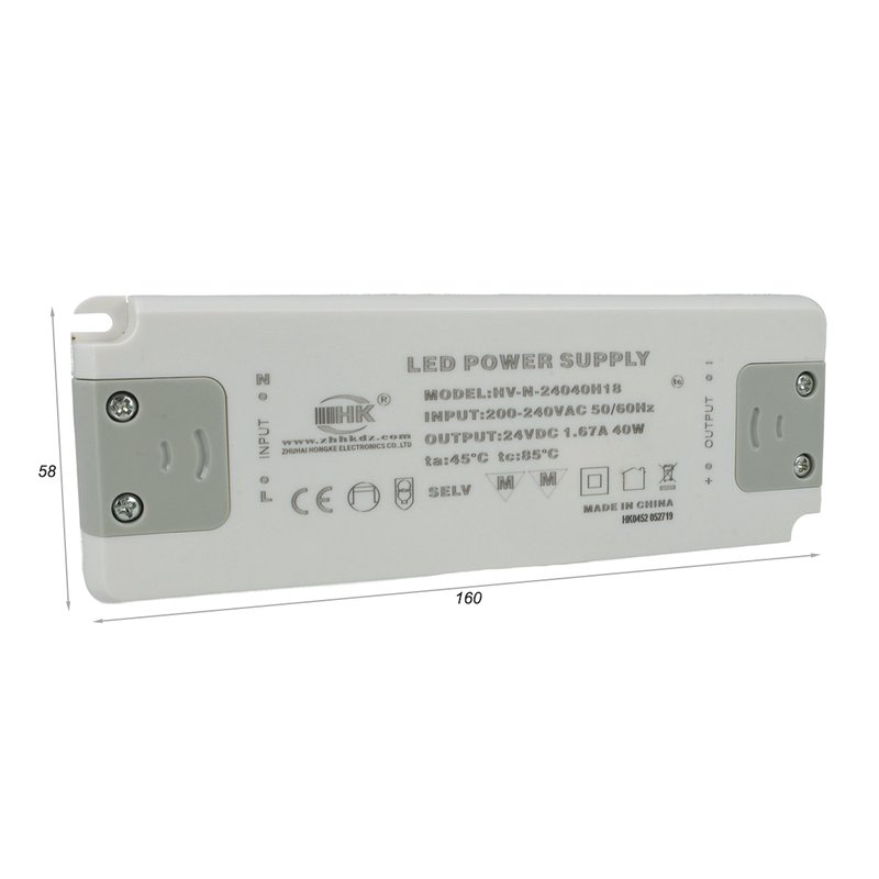 [CV8240] Alimentatore Trasformatore CV 40W 24V 1,67A Super Slim Solo 19mm Spessore