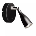 Applique Lampada Led Da Parete Con Interruttore Carcassa Nera 4000K Testa Orientabile IP20 4,5W SKU-218678