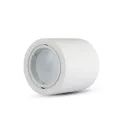 Portafaretto Da Soffitto Rotondo In Gesso Verniciabile Per Lampade GU10 Con Anello In Alluminio Bianco SKU-3667