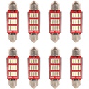 8 Pezzi Lampada Led Siluro 39mm Canbus T11 SV8.5 C5W C10W 12 SMD 4014 12V 1.8W 180lm Bianco Freddo 6500K