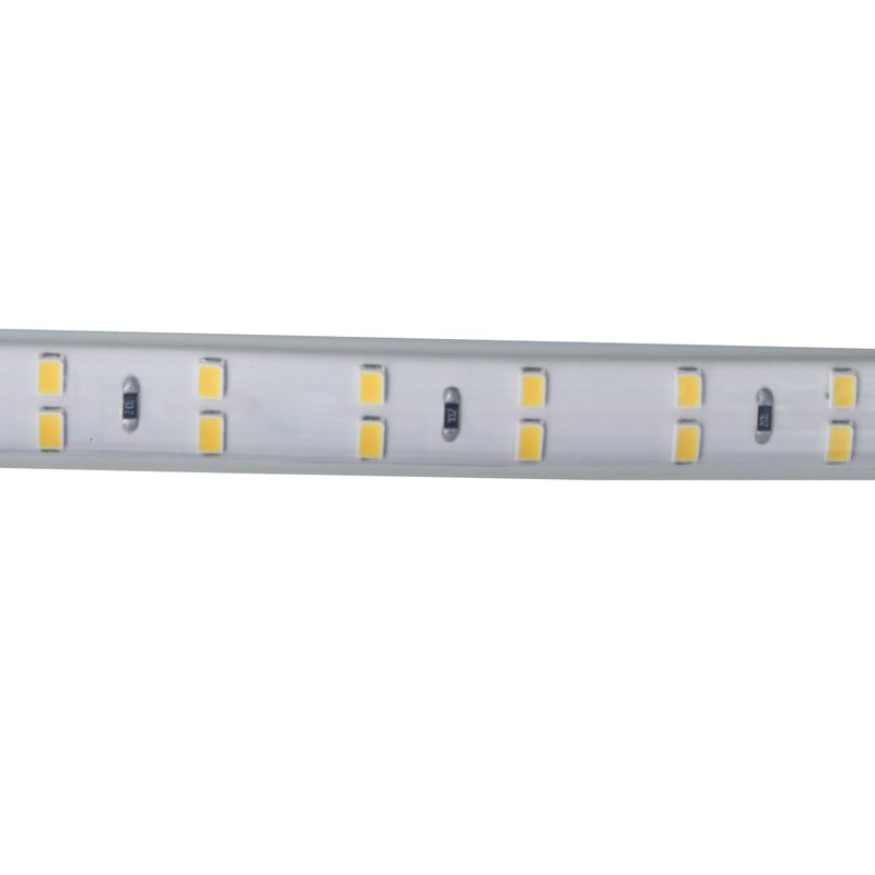 Bobina 100M Striscia Led 220V Bianco Caldo 3000K IP65 Passo 12mm 12W/M 1300LM/W Tagliabile 20cm Doppia Fila 120 smd 2835/m