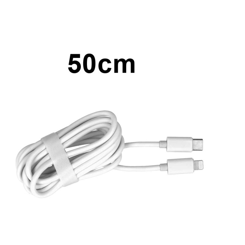 Cavo USB Type-C a Lightning 50cm bianco, ricarica rapida fino a 27W