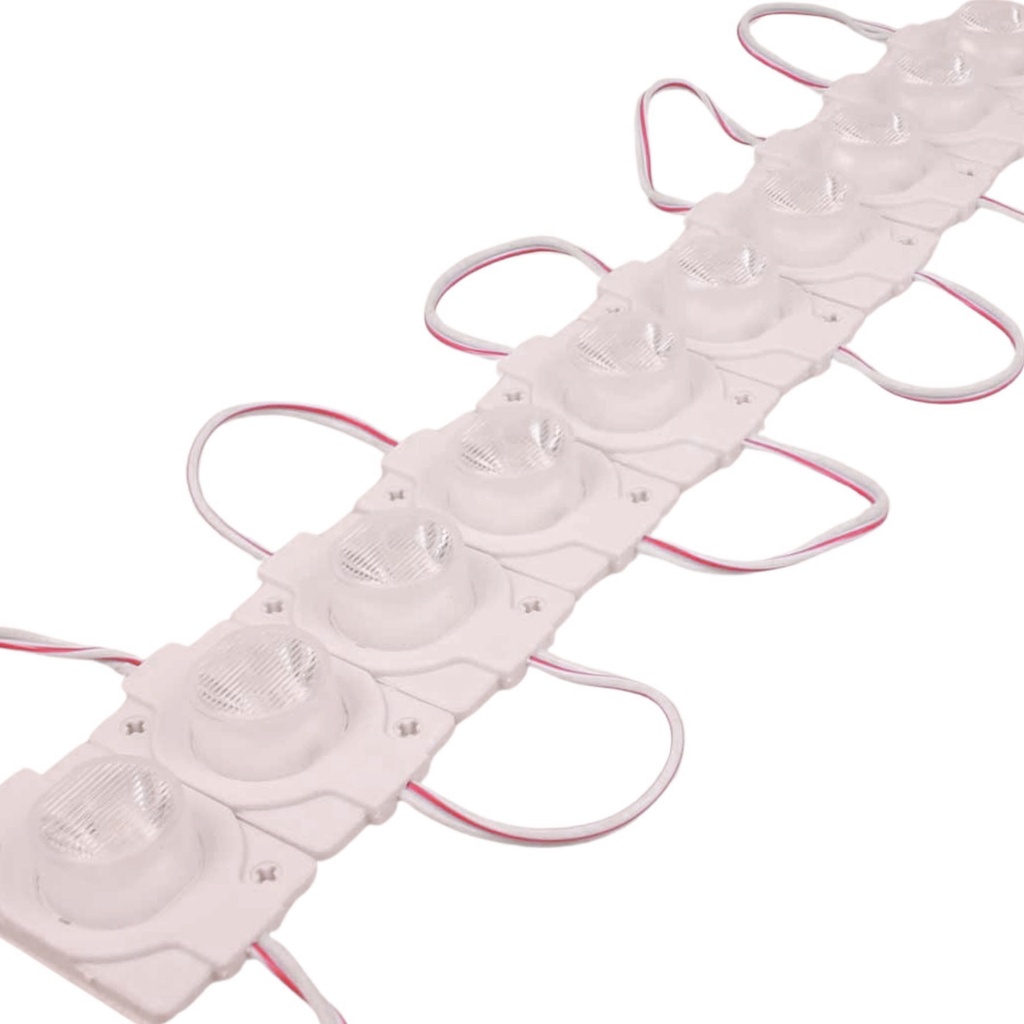 10 Moduli Mattone LED 12V 1,5W 190lm 50×32×15mm Bianco Freddo 6000K IP67, Angolo Asimmetrico 10°X60°, Cavo 8cm Tra 2 Moduli, Totale Lunga 130cm 15W 1900lm