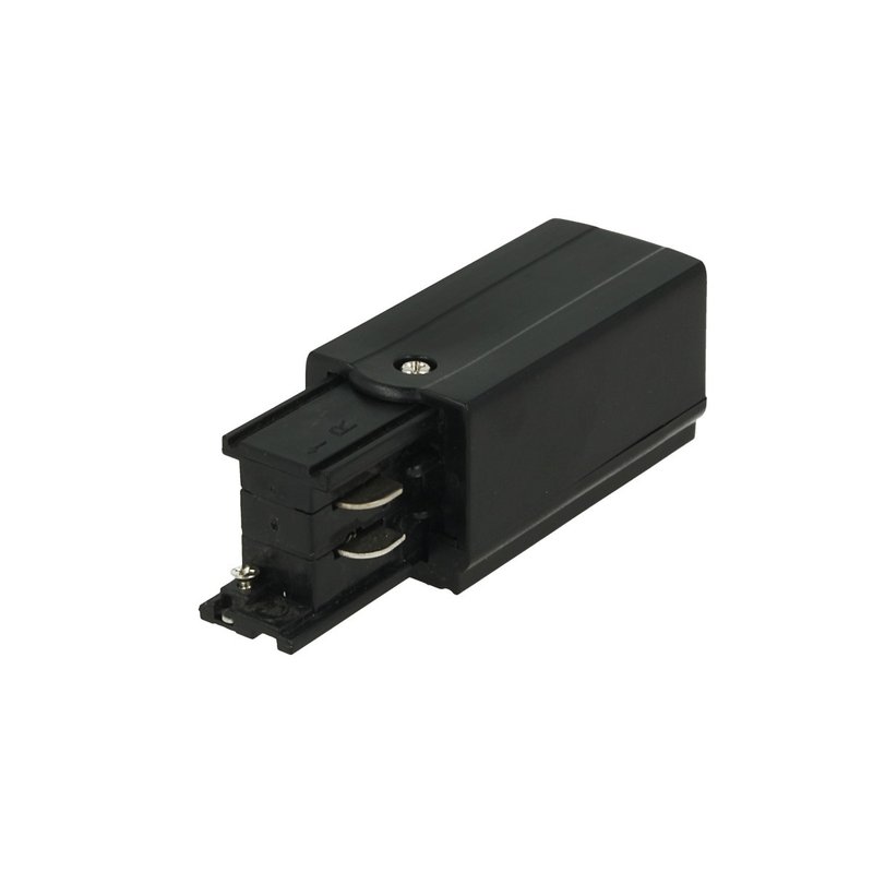 Kit Connettore Alimentazione Destra + Terminale Chiusura Colore Nero Per Binario Guida Trifase CB40201 CB40202 CB40203