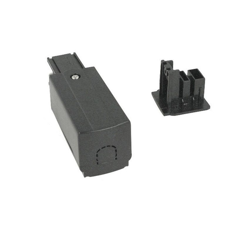 Kit Connettore Alimentazione Sinistra + Terminale Chiusura Colore Nero Per Binario Guida Trifase CB40201 CB40202 CB40203