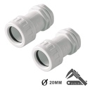 2 PZ Bloccatubo Raccordo Tubo Scatola Diametro 20mm Per Tubo Rigido IP65