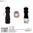Macinapepe in legno nero 17,8 cm con macina in ceramica, per sale e pepe