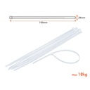 100 Fascette Cablaggio 3.5x150mm Bianche Per Legare Fili e Cavi