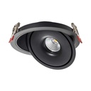 Faretto LED COB da Incasso Rotondo 12W 120*43mm Colore Nero 3in1 SKU-10578