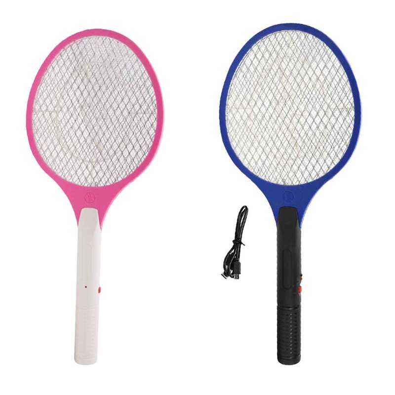 Racchetta Zanzare Elettrica Ricaricabile USB Schiacciamosche Paletta Mosche Ammazza Zanzare