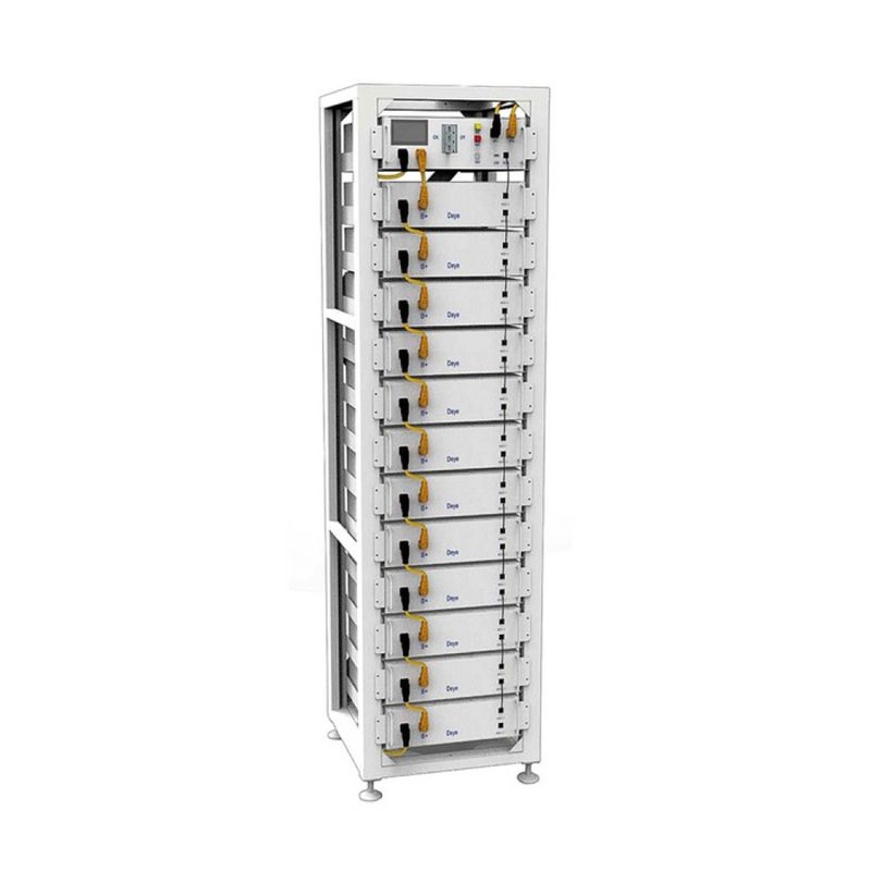 V-TAC Kit Rack Batterie di Accumulo Alta Tensione 12x5kWh LFP in Serie con HV Box BMS / Cavi / Armadio CEI 0-16 CEI 0-21 51.2V 100Ah 61.44kWh
