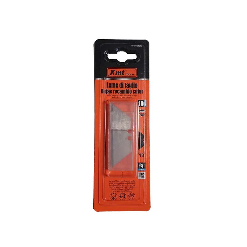 10 Pezzi Lame Ricambio Trapezoidali SK5 18mm per Cutter, Cartone, Plastica, Corda