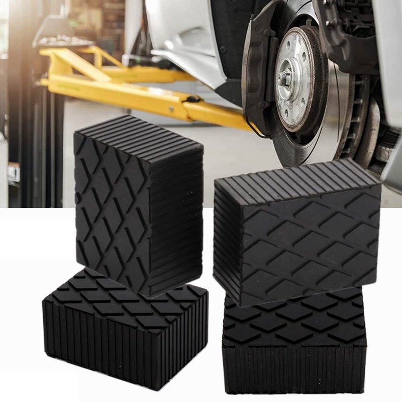 4 Pezzi Tamponi in Gomma per Ponti Sollevatori 160X120X80mm