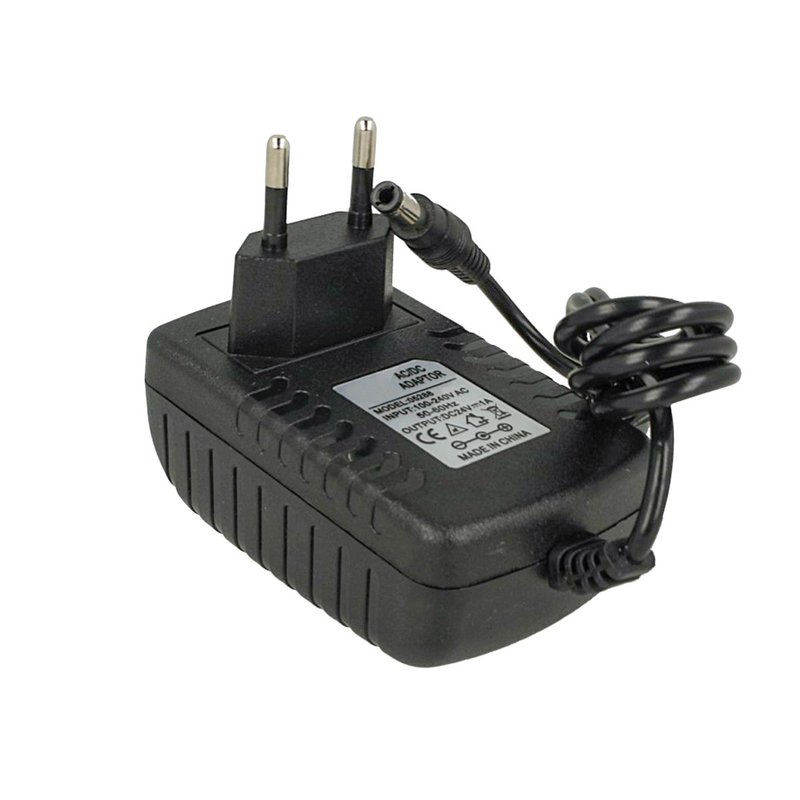 24V Trasformatore Alimentatore 24W 1A Con Spina da Presa Casa Da 220V a DC 24V Colore Nero