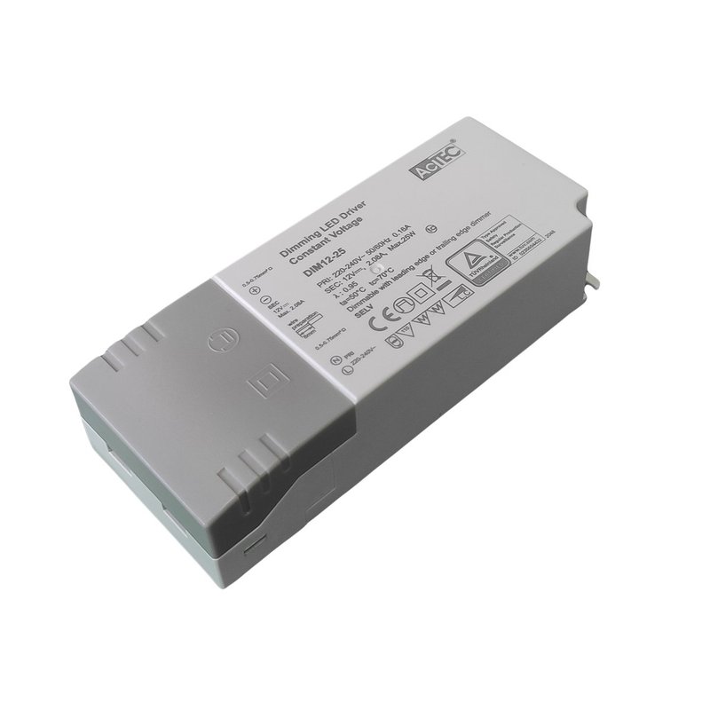 Alimentatore Dimmerabile Con Triac Dimmer Taglio di Fase DC 12V 25W Per Striscia Led 12V DIM12-25