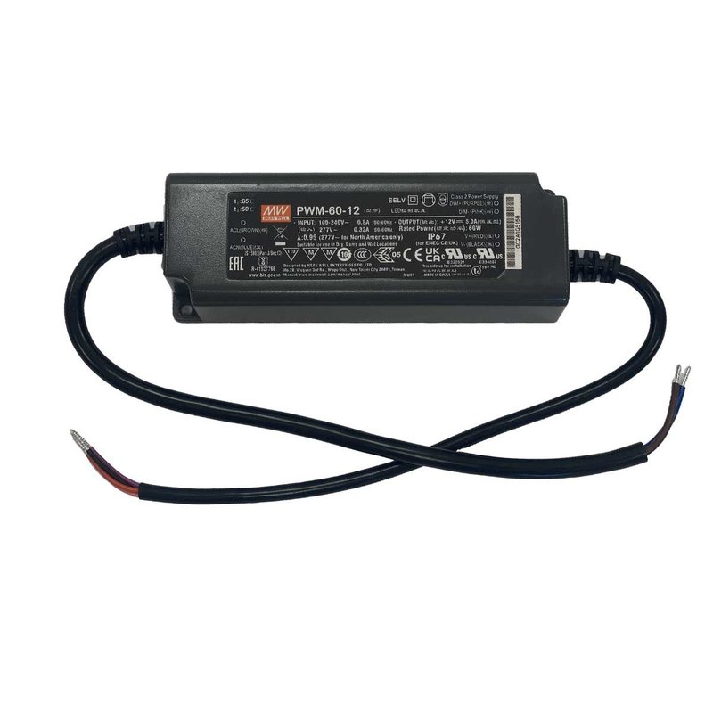 [MW-PWM-60-12] Alimentatore Led MW MEAN WELL PWM-60-12 Dimmerabile 60W 12V IP67 Dimming 3 in 1 0-10V 10V PWM Resistance