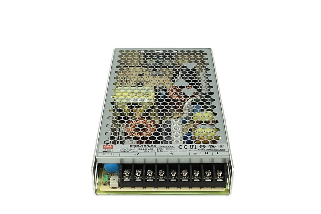 [MW-RSP-200-24] Alimentatore MW MEAN WELL CV 200W 24V 8,4A RSP-200-24 Trasformatore Da AC 220V a DC 24V Senza Ventola