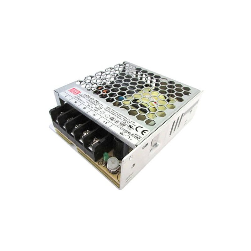 [MW-LRS-50-24] Alimentatore MW MEAN WELL CV Trasformatore 24V 50W 2,2A LRS-50-24 Per Luci Led