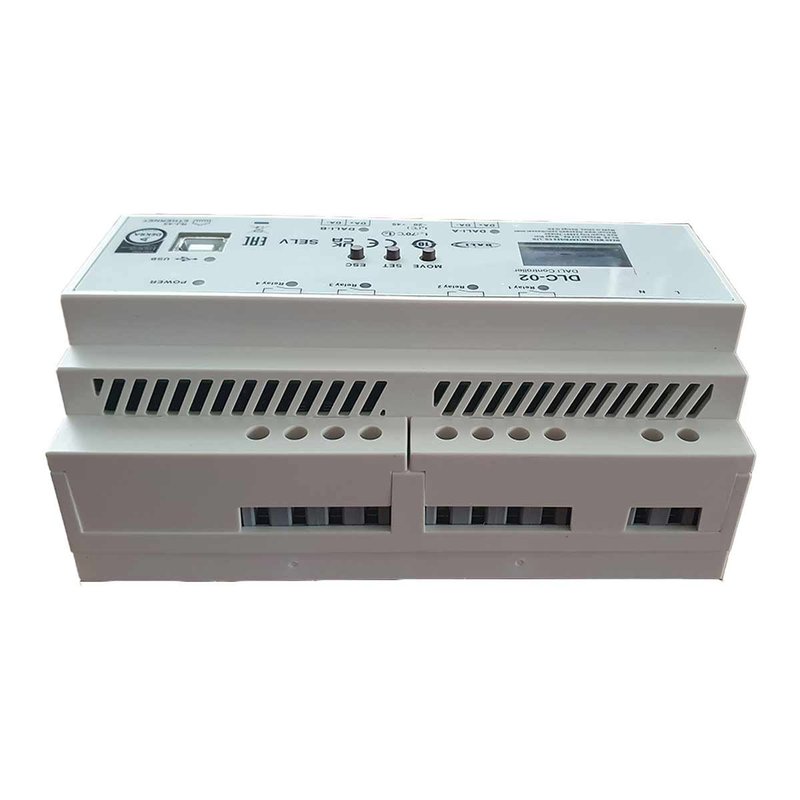 MW MEAN WELL DLC-02-KN Gateway KNX-DALI LED Driver Da Guida DIN 2 Linee DALI 4 Relè