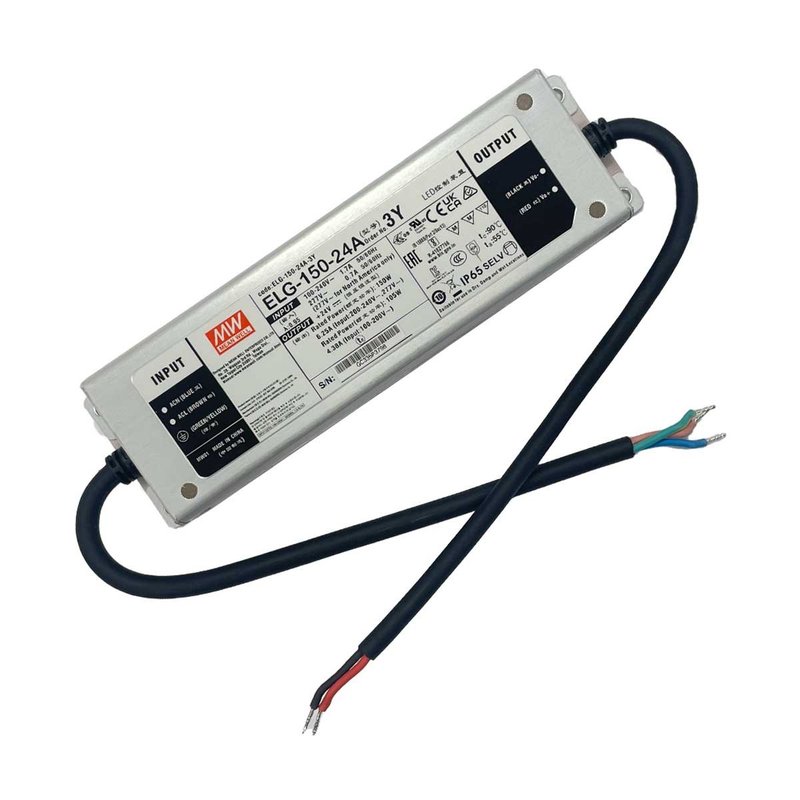 MW MEAN WELL ELG-150-24A-3Y Alimentatore IP65 150W 24V 6,25A Input 220V e 110V
