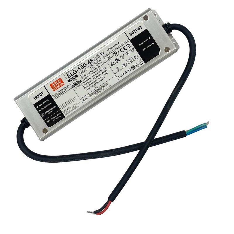 MW MEAN WELL ELG-150-48-3Y Alimentatore IP67 150W 48V 3,13A Input 220V e 110V
