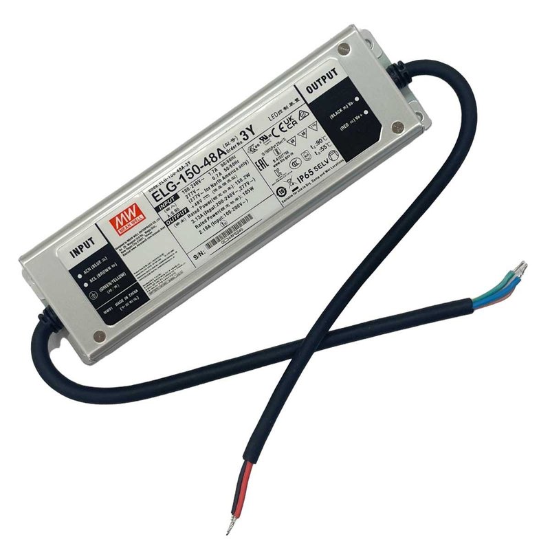 MW MEAN WELL ELG-150-48A-3Y Alimentatore IP67 150W 48V 3,13A Input 220V e 110V