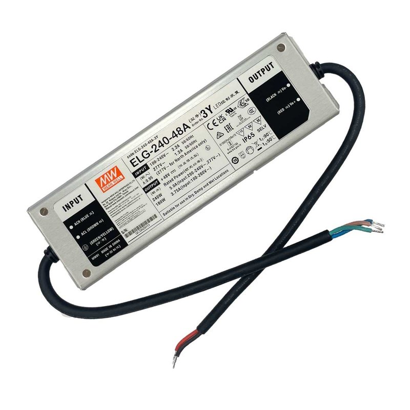 MW MEAN WELL ELG-240-48A-3Y Alimentatore IP67 200W 48V 5A Input 220V e 110V