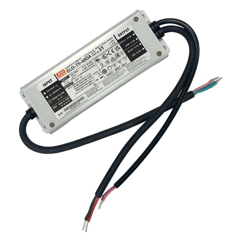 MW MEAN WELL ELG-75-48DA-3Y Alimentatore Dimmerabile DALI IP67 75W 48V 1,6A Input 220V e 110V